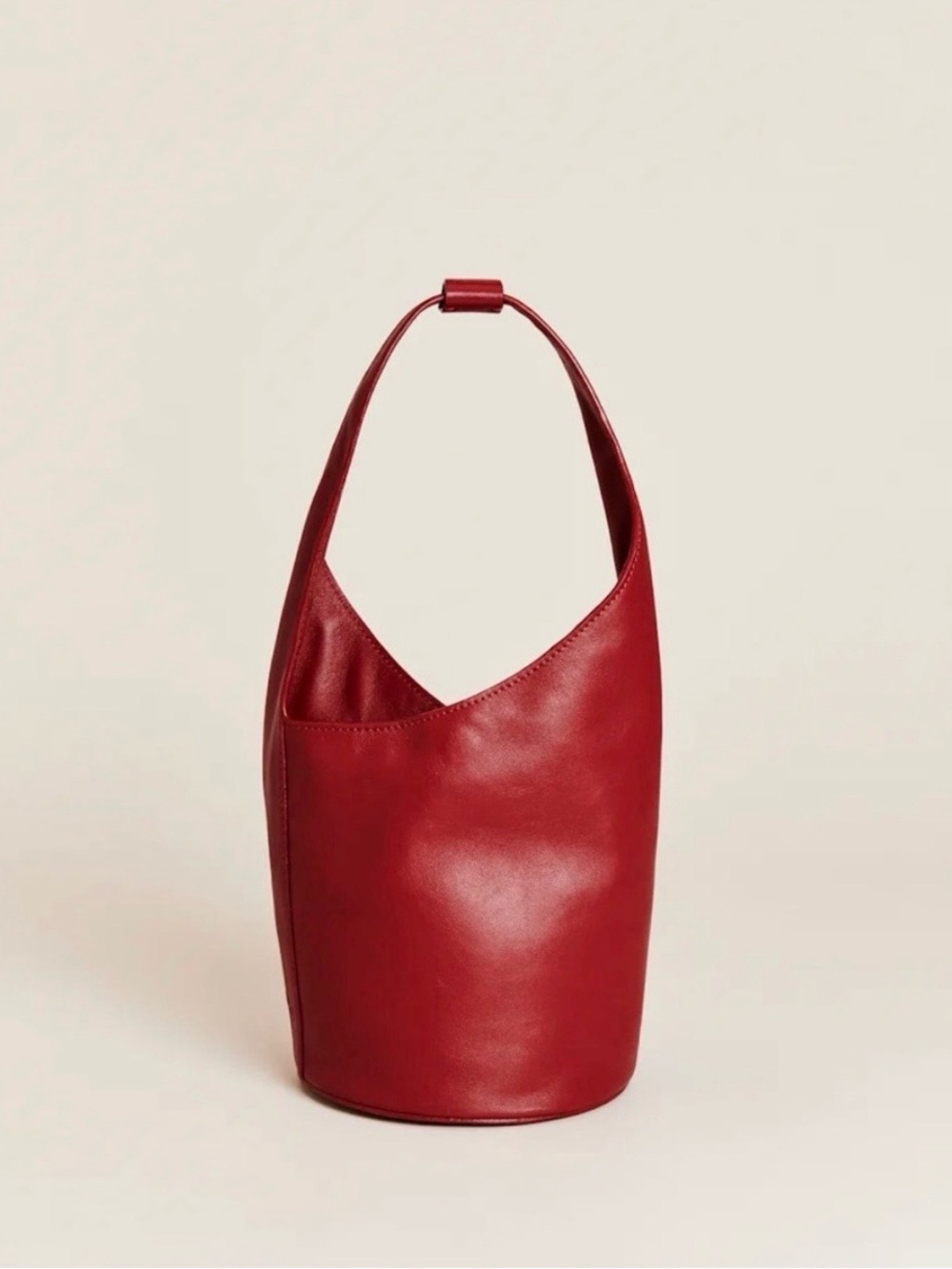 Reformation Red Leather Hobo Bag